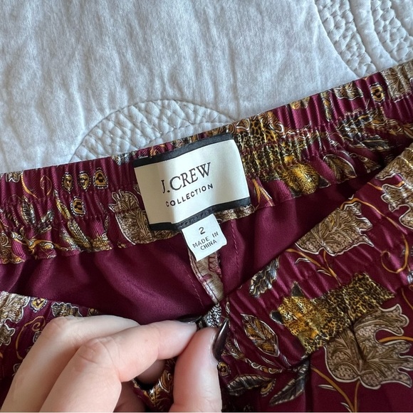 J. Crew Collection - Pull-on Silk-twill Pant in Jungle Cat Print - Picture 7 of 13